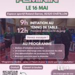 Affiche sport féminin ping