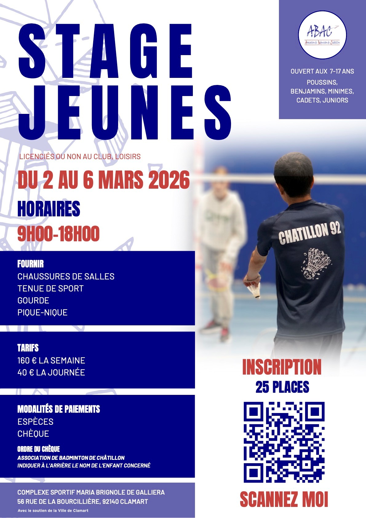 Stage de l'association de Badminton