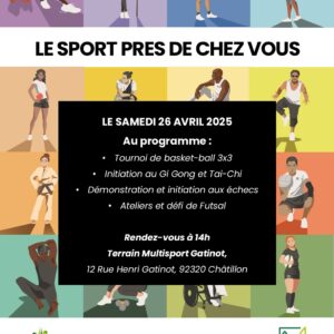 Le sport près de chez vous - samedi 26 avril 2025. Affiche